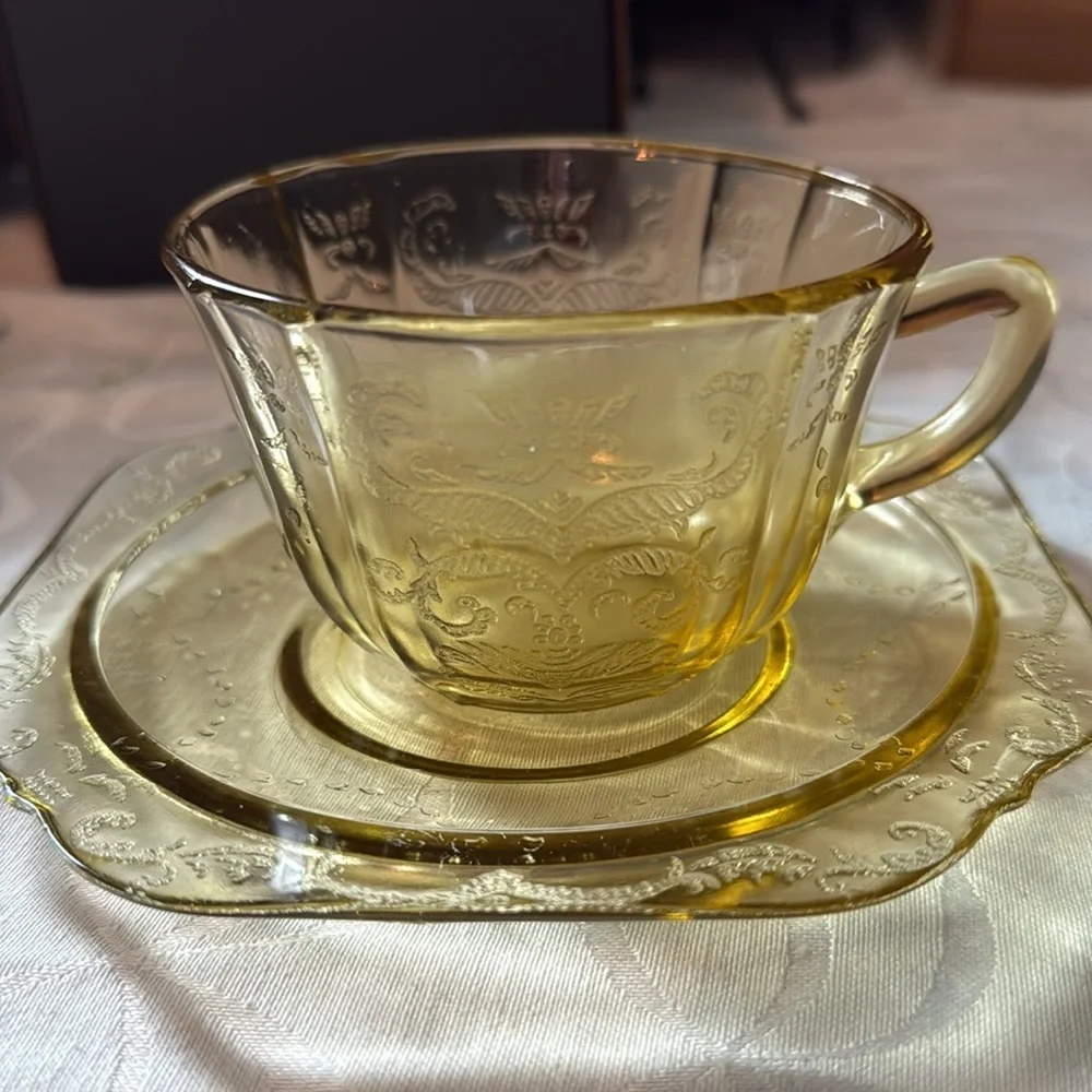 Vintage Federal Glass Amber Yellow from the Depression Era